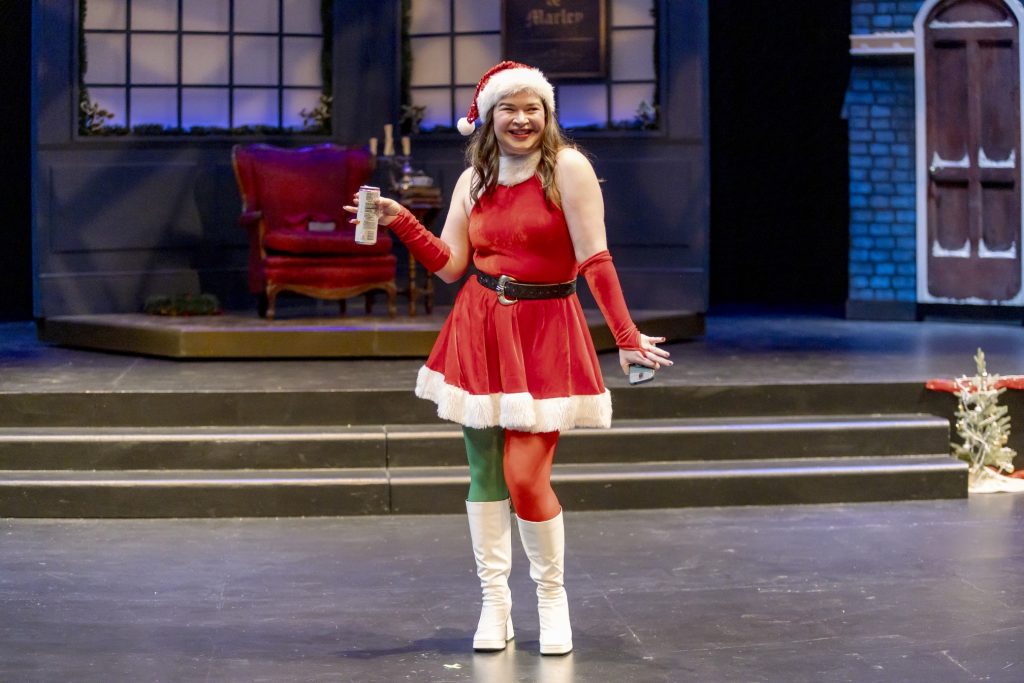Colleen Dougherty in “Every Christmas Story Ever Told ( And Then Some!)” by Michael Carleton, James Fitzgerald, and John K. Alvarez, directed by Jeremy Dubin playing Dec. 7-30, 2023 at Cincinnati Shakespeare Company.