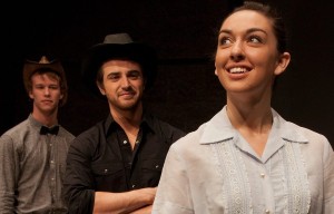 Ben Biggers, John Battagliese, and Brianna Barnes in "110 in the Shade"