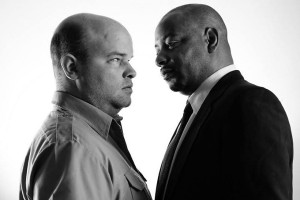 Michael Hall and Derek Snow in "In the Heat of the Night"