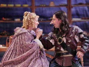 Jeremy Dubin and Caitlin McWethy in "Cyrano De Bergerac"