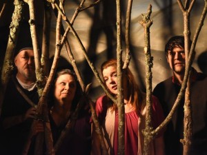 Phil Fiorini, Mindy Seibert, Miranda McGee, and Carter Bratton in "The Realistic Joneses"
