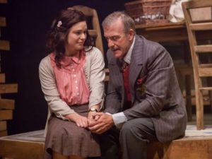 Courtney Lucien and Barry Mullholland in "The Diary of Anne Frank"