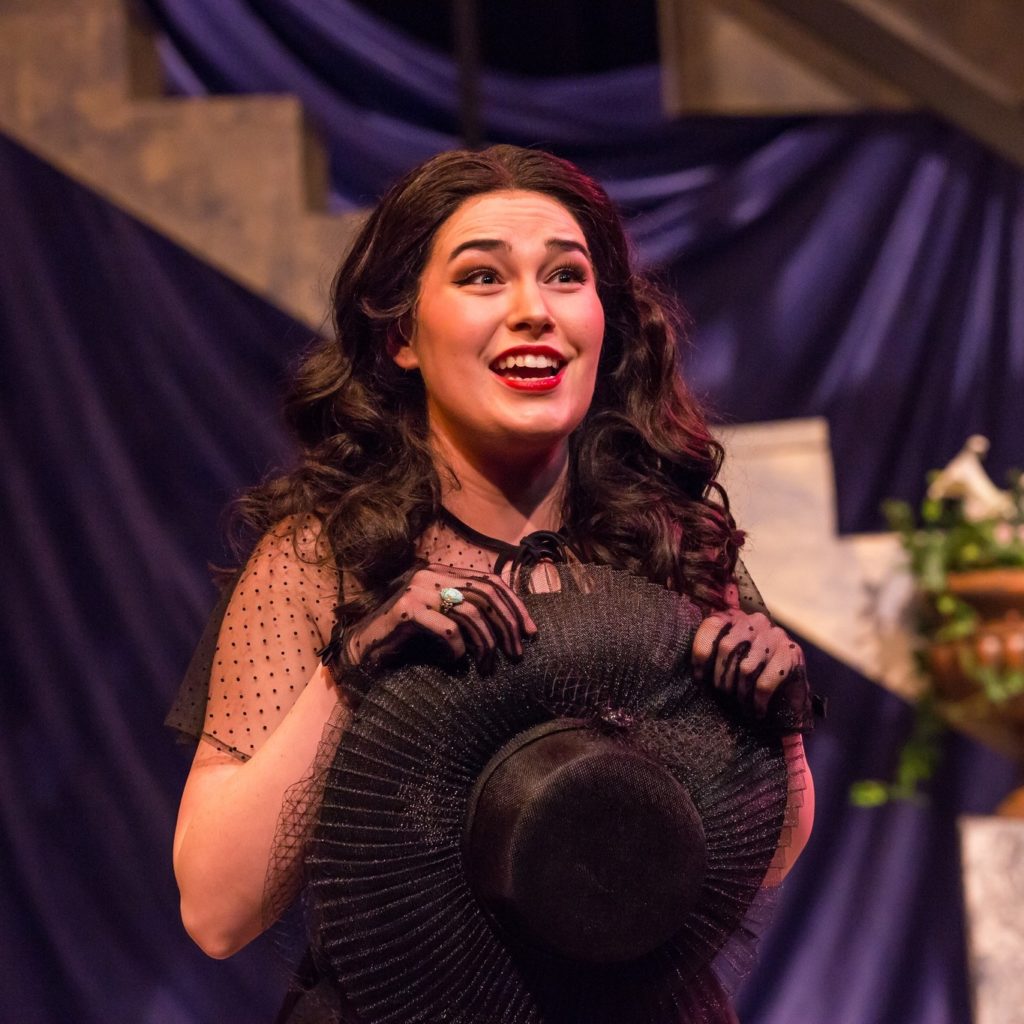 Beautiful woman in"Twelfth Night" at NKU.