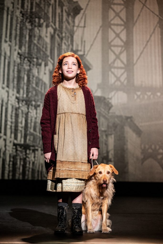 Ellie Pulsifer as "Annie" and Addison the dog "Sandy"