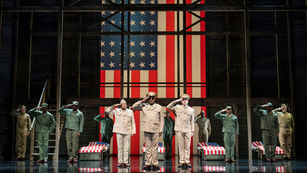 The Company of the National Tour of A SOLDIER’S PLAY. Photo by Joan Marcus.
