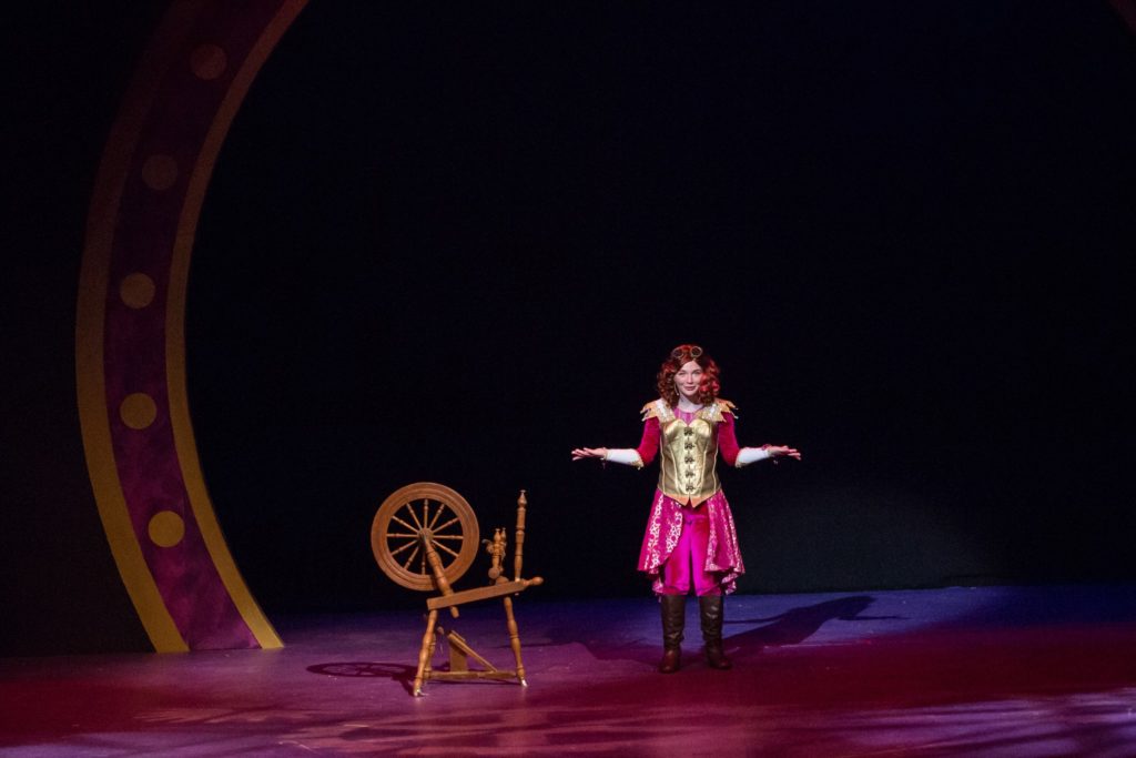 Rory sings about wanting to be included next to a spindle during Sleeping Beauty: Rise and Shine