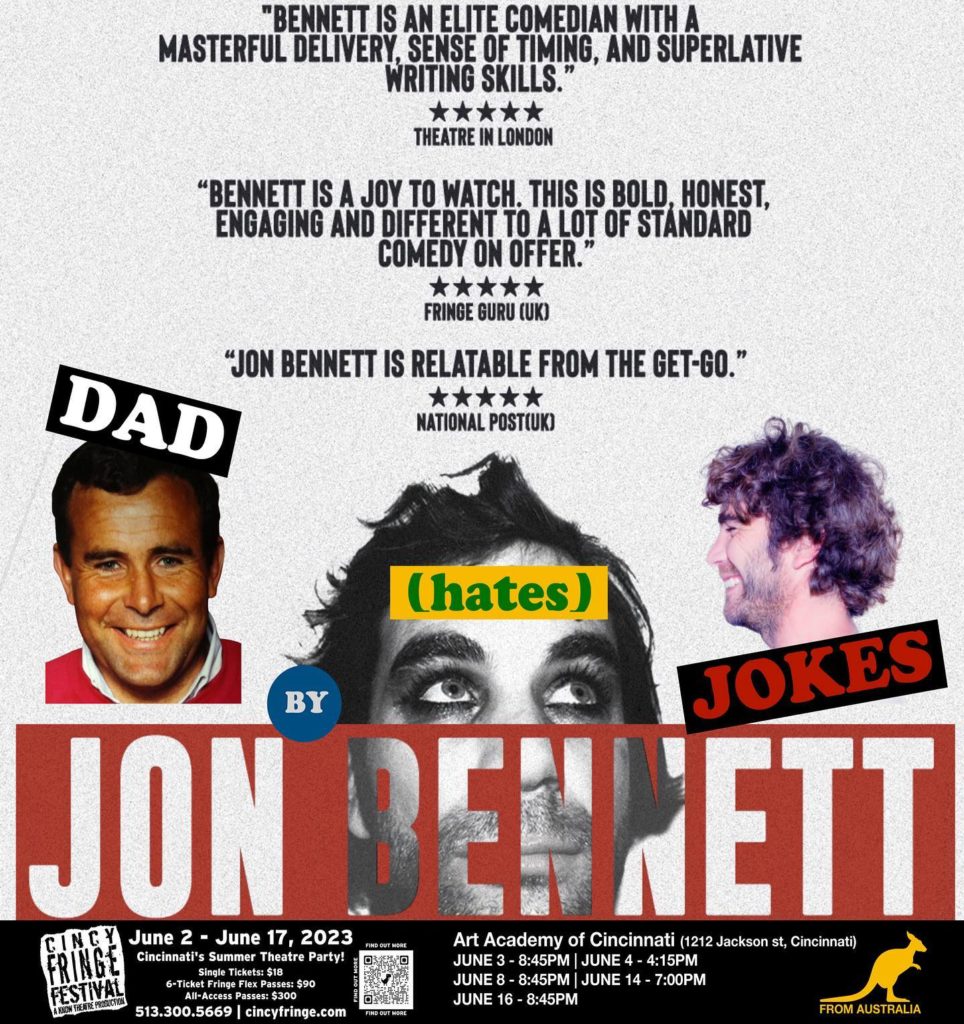 Jon Bennett: Dad (Hates) Jokes Poster for Cincinnati Fringe Festival 2023