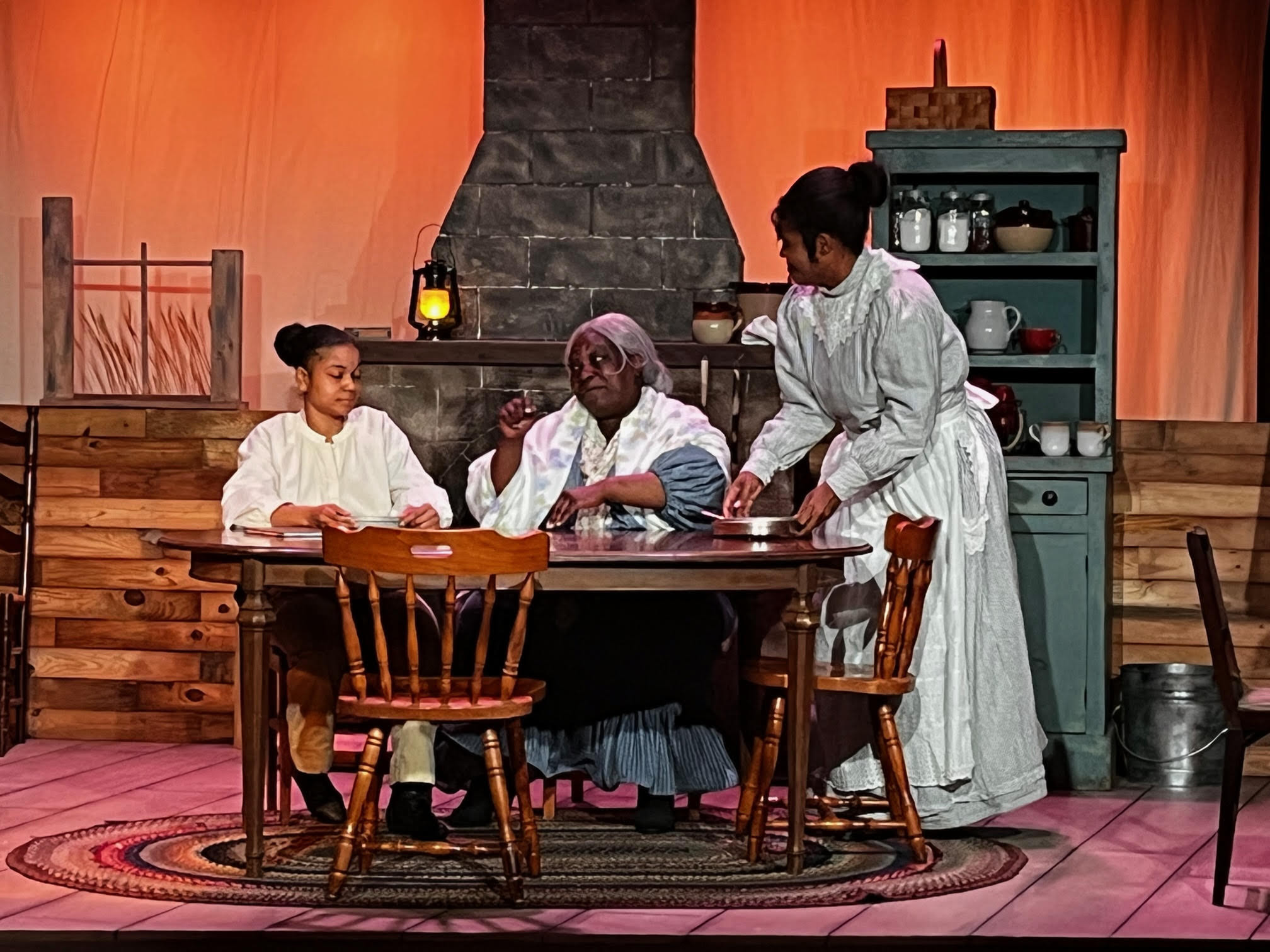 Bryana Bentley, Burgess Byrd* and Shantel Routt in "Flyin' West" at Falcon Theatre.