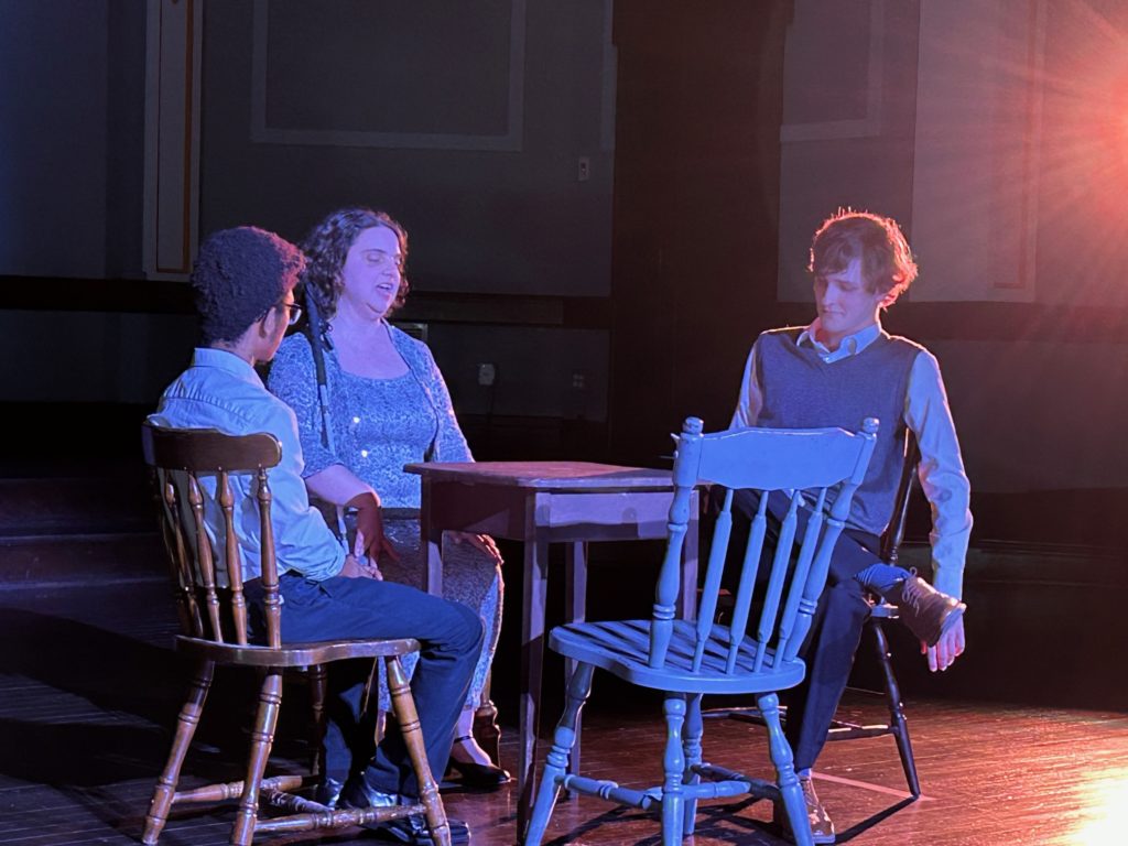 Geoffrey Hill, Annie Davis and Gavin Borchers in "The Glass Menagerie" at ALT