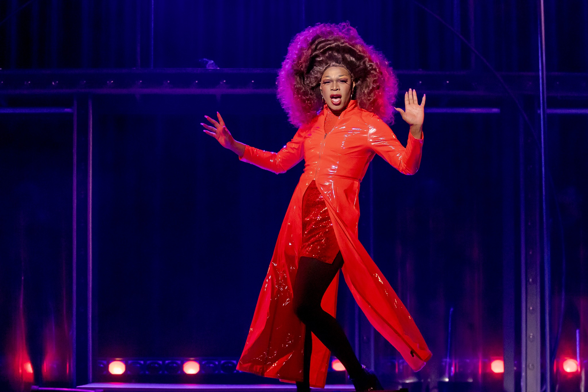 Lola in Red in Kinky Boots at Carnegie