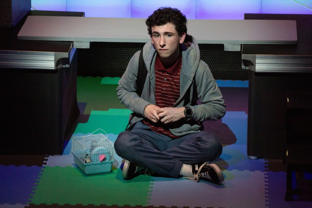 Lead of NKU's "The Curious Incident of the Dog in the Night-Time."