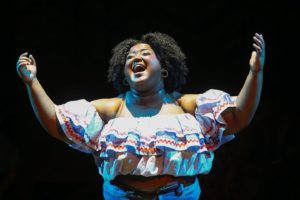 Erin Morton as Ti Moune in CCM's Once on this Island.